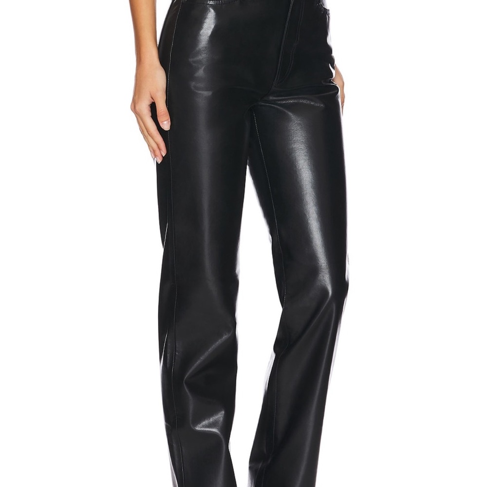 Agolde Black Leather Pants